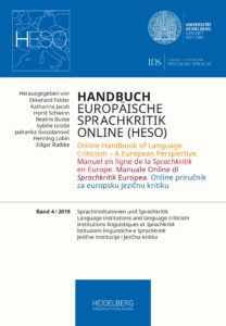 Handbuch Europäische Sprachkritik Online, Band 4