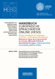 Handbuch Europäische Sprachkritik Online, Band 2